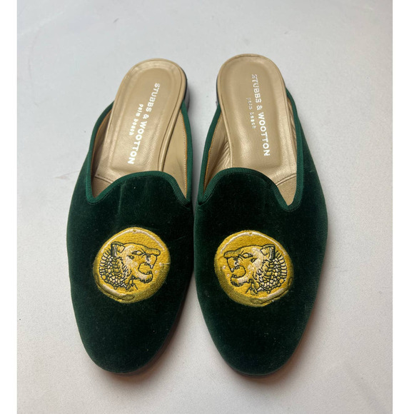 Stubbs & Wootton Shoes - Stubbs & Wootton Green Velvet Private Stock Mule Sz. 9